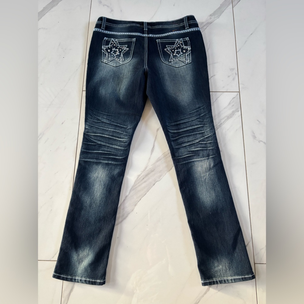 Seven7 Women's Dark Blue Straight Leg Jeans - Picture 9 of 14